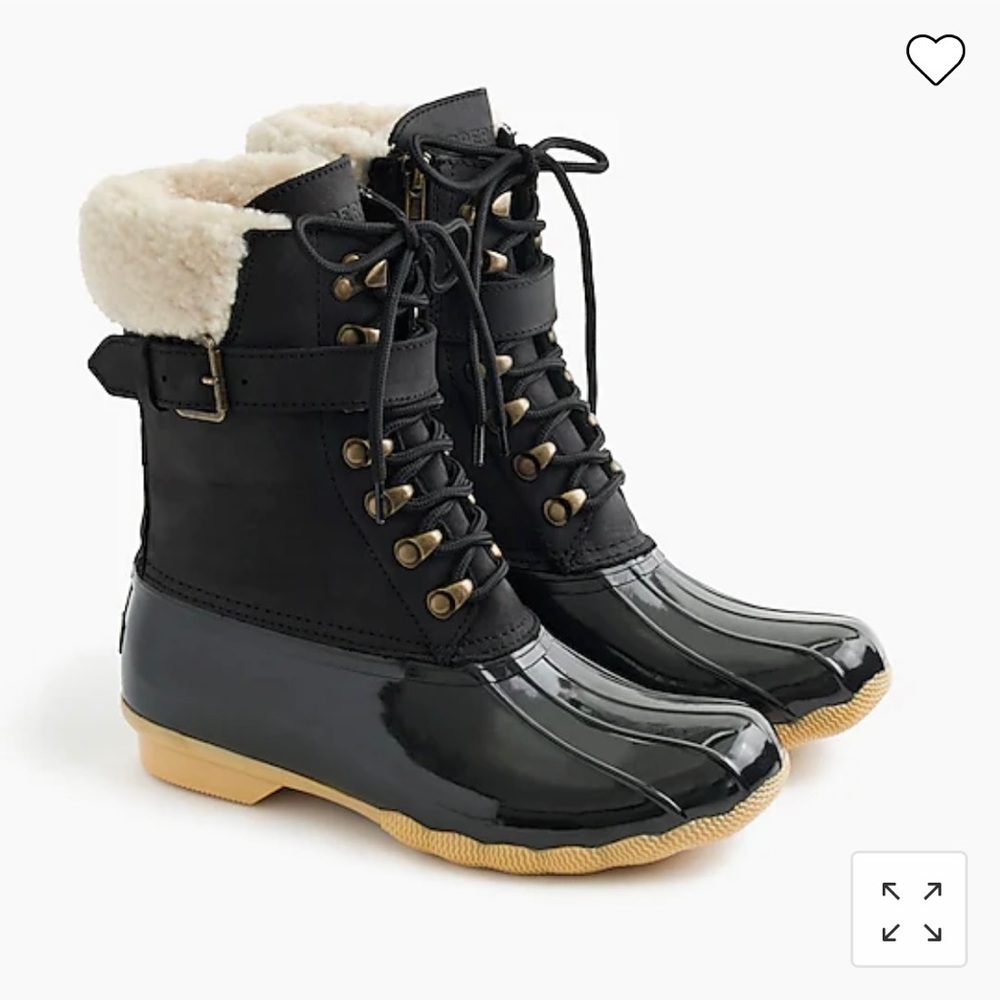 Women's Sperry® for J.Crew Shearwater buckle boots in black